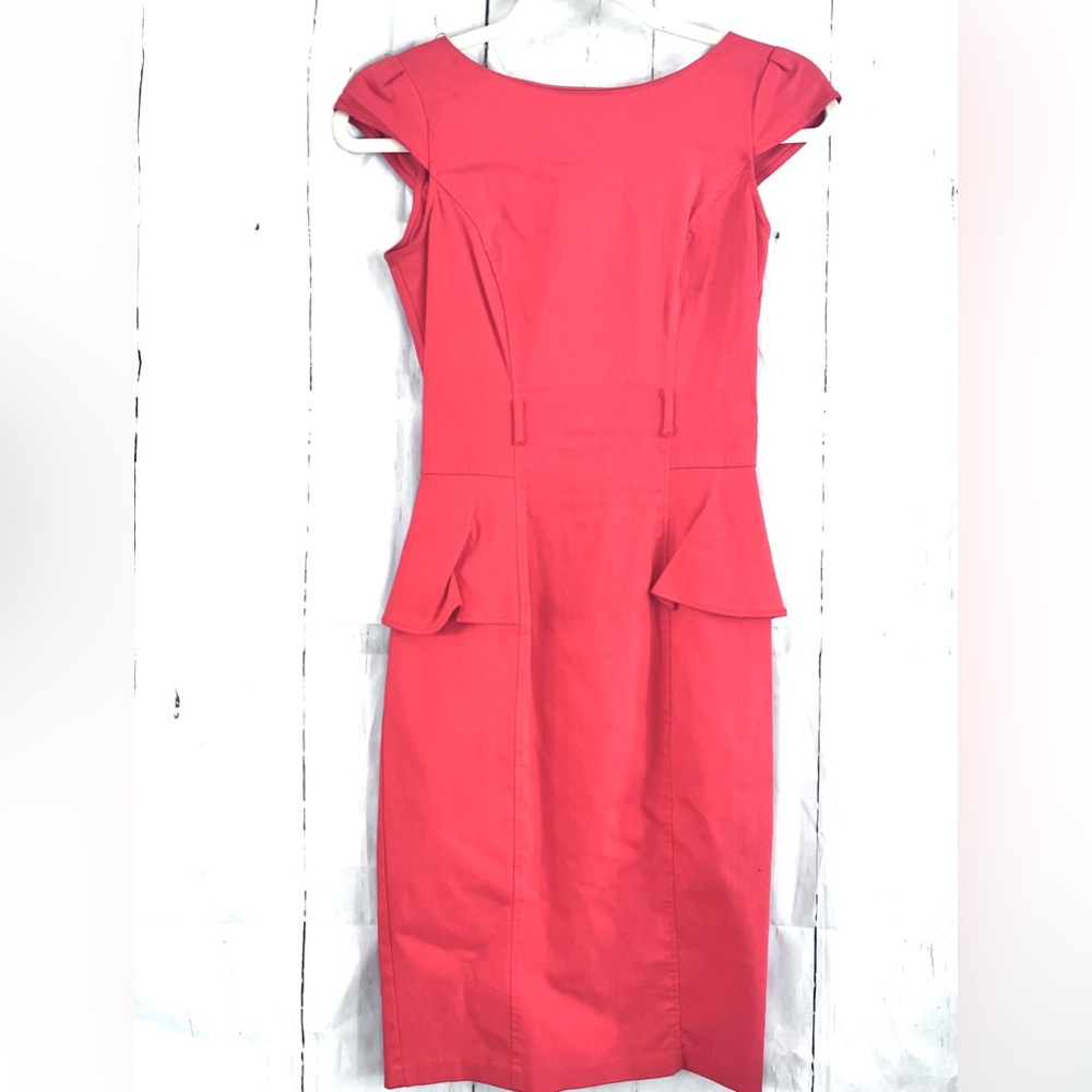 XOXO Coral Peplum Bodycon Dress